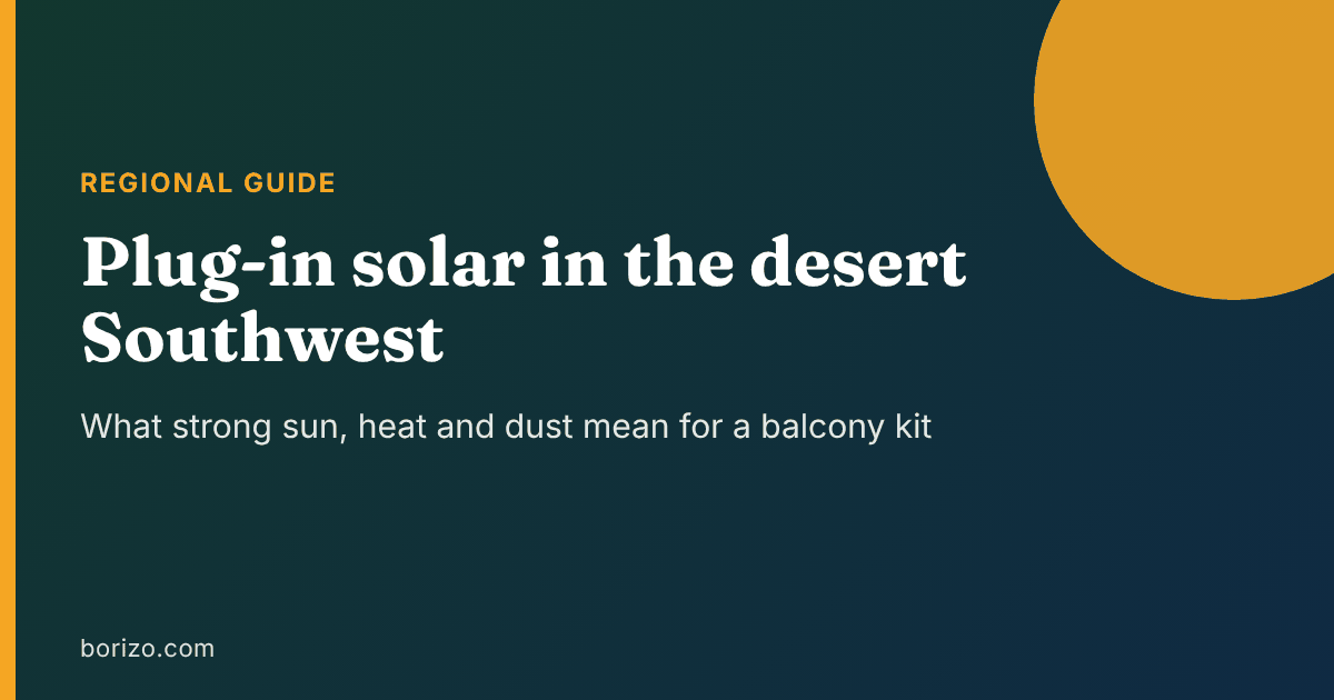 Plug-in solar in the desert Southwest: sun, heat and dust explained