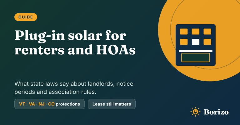 Plug-in solar for renters and HOAs: what state laws say about landlords, notice periods and association rules